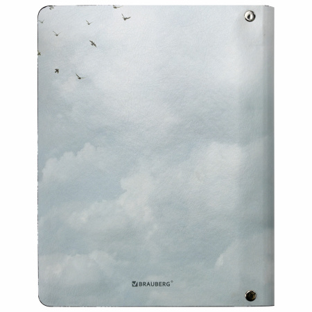 Тетрадь на кольцах А5 (180х220 мм), 80 листов, под кожу, клетка, BRAUBERG VISTA, Infinite way, 112132 - Тетради на кольцах и сменные блоки к ним