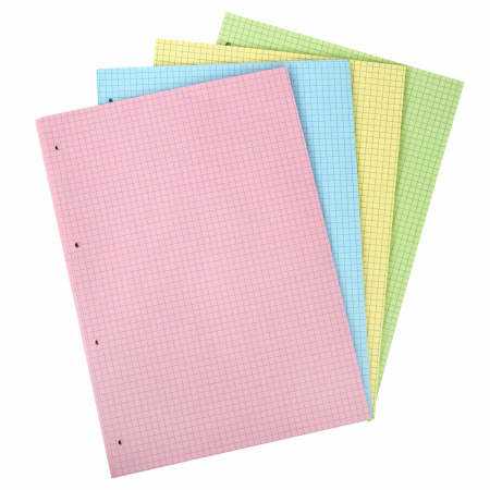 Сменный блок к тетради на кольцах БОЛЬШОЙ ФОРМАТ А4, 120 л., BRAUBERG, (4 цвета по 30 листов), 404519 - Тетради на кольцах и сменные блоки к ним