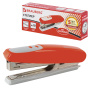 Степлер №10 BRAUBERG "Germanium", до 12 листов, с антистеплером, оранжевый, ГАРАНТИЯ 5 ЛЕТ, 226566 - Степлеры настольные