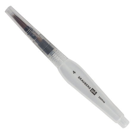 Кисть художественная BRAUBERG ART DEBUT, с резервуаром для воды, синтетика, № 4, короткая, 200946 - Кисти с резервуаром