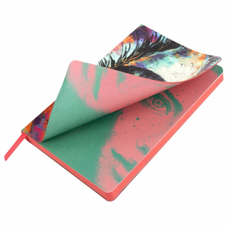 Ежедневник недатированный А5 (138х213 мм), BRAUBERG VISTA, под кожу, гибкий, 136 л., "Eye", 112004 - Ежедневники с покрытием "под кожу и ткань"