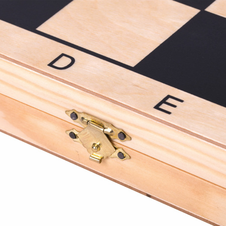 Шахматы, шашки, нарды (3 в 1), деревянные, большая доска 40х40 см, ЗОЛОТАЯ СКАЗКА, 664671 - Настольные игры