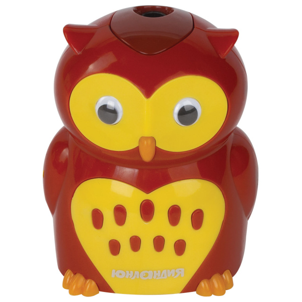 Точилка электрическая ЮНЛАНДИЯ "Совушка", питание от 4 батареек АА, дополнительное сменное лезвие, 228429 - Точилки электрические
