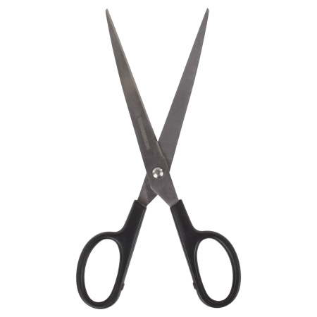 Ножницы BRAUBERG "Standard" 205 мм, черные, классической формы, 2-х сторонняя заточка, 237097 - Ножницы универсальные