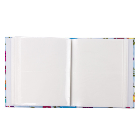 Фотоальбом BRAUBERG на 200 фото 10х15 см, твердая обложка, "Цветочки", разноцветный, 391119 - Фотоальбомы
