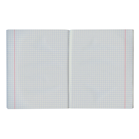 Тетрадь бумвинил А5, 96 л., скоба, офсет №2 ЭКОНОМ, клетка, с полями, STAFF, СИНИЙ, 402019 - Тетради более 60 листов