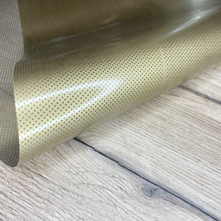 Термотрансферная пленка перфорированная матовая, цвет золото, размер 16*25 см (Франция) - Термотрансферная пленка