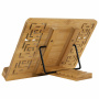 Подставка для книг и планшетов бамбуковая резная BRAUBERG, 28х20 см, регулируемый угол, 237897 - Подставки для книг