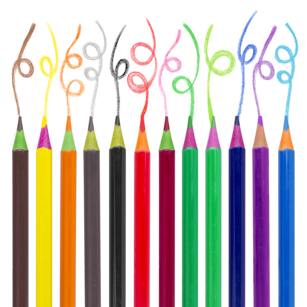 Карандаши цветные ЮНЛАНДИЯ "КАРНАВАЛ", 12 цветов, пластиковые, заточенные, трехгранный корпус, 181684 - Карандаши цветные