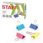Зажимы для бумаг STAFF "Profit", КОМПЛЕКТ 12 шт., 51 мм, на 230 листов, цветные, картонная коробка, 225160 - Зажимы для бумаг