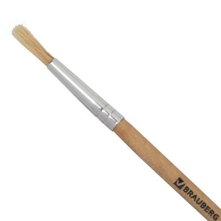 Кисть BRAUBERG, щетина, круглая, № 4, 200195 - Кисти для рисования