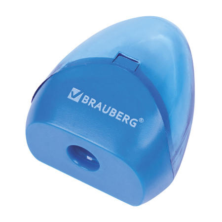 Точилка BRAUBERG BELL с контейнером, пластиковая, конусообразная, цвет корпуса ассорти, 226937 - Точилки ручные