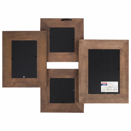 Рамка из мангового дерева BRAUBERG LOFT QUAD, фото разного размера, акриловый экран, 52х39 см, 391283 - Рамки для дипломов, сертификатов, грамот, фотографий