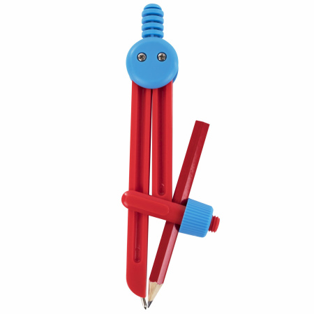 Циркуль ПИФАГОР пластиковый, с карандашом, 110 мм, в чехле, 210236 - Циркули и готовальни