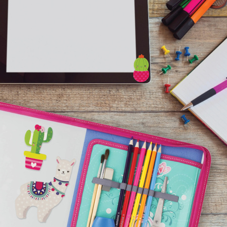 Наклейки из EVA "Ламы и кактус", 24 штуки, ассорти, ЮНЛАНДИЯ, 662687 - Наклейки