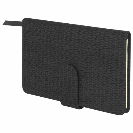 Еженедельник датированный 2024 МАЛЫЙ ФОРМАТ 95х155 мм А6, BRAUBERG "Augustus", под кожу, черный, 115041 - Еженедельники