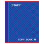 Тетрадь А5, 48 л., STAFF, скоба, клетка, офсет №2 ЭКОНОМ, обложка картон, "АБСОЛЮТ", 402784 - Тетради 40-48 листов