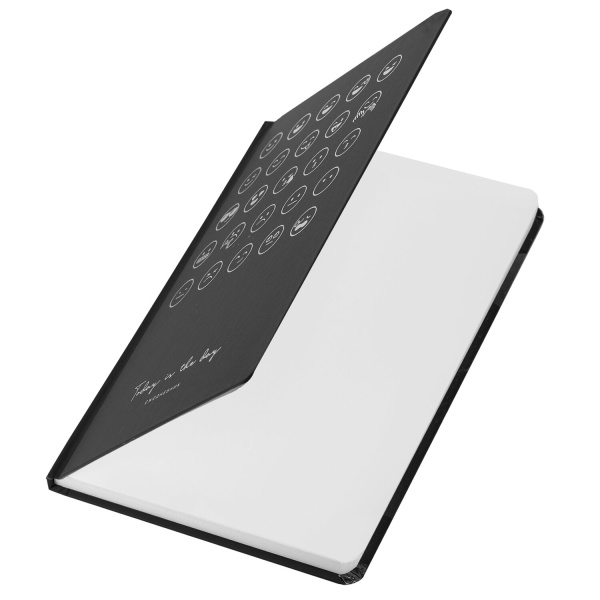 Ежедневник недатированный с резинкой А5 (145х203 мм), BRAUBERG, твердый, фольга, 128 л., "Emoji", 114567 - Ежедневники с твердой обложкой