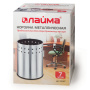 Корзина металлическая для мусора LAIMA "Bionic", 7 л, матовая, перфорированная, несгораемая, 232267 - Корзины для бумаг