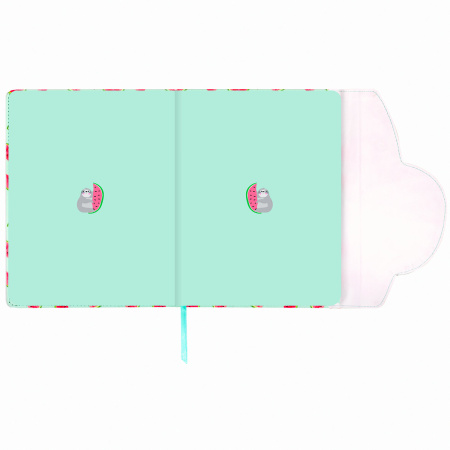 Дневник 1-11 класс 48 л., кожзам (твердая), магнитный клапан, ЮНЛАНДИЯ, "АРБУЗИКИ", 105952 - Дневники универсальные