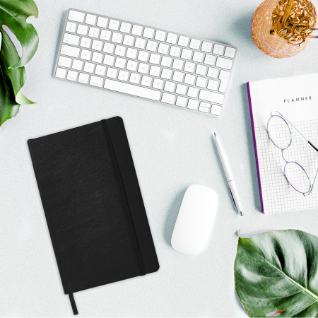 Блокнот А5 (130х210 мм), BRAUBERG ULTRA, под кожу, 80 г/м2, 96 л., клетка, черный, 113004 - Бизнес-блокноты и бизнес-тетради