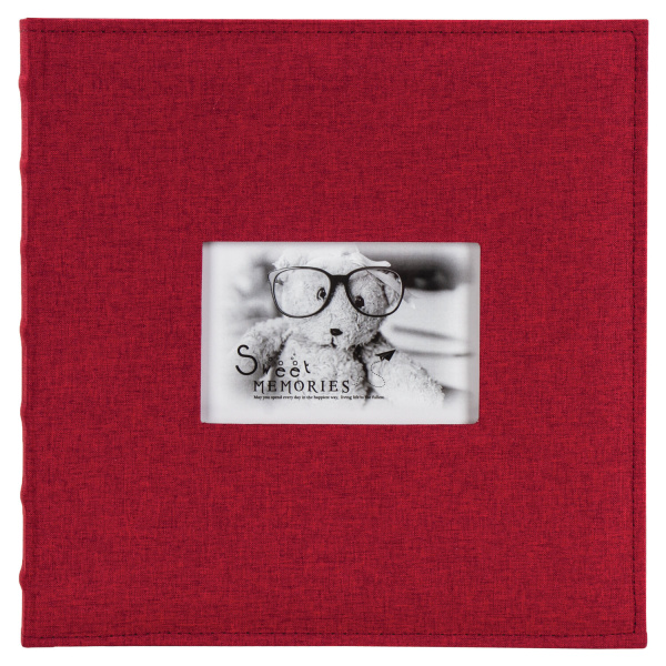 Фотоальбом BRAUBERG на 500 фото 10х15 см, ткань, бордовый, 391187 - Фотоальбомы