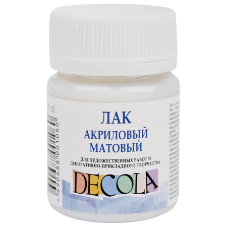 Лак акриловый матовый "Декола", в банке 50 мл
