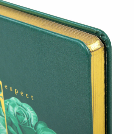 Ежедневник недатированный А5 (138х213 мм), BRAUBERG VISTA, под кожу, твердый, 136 л., "Rose", 112019 - Ежедневники с покрытием "под кожу и ткань"