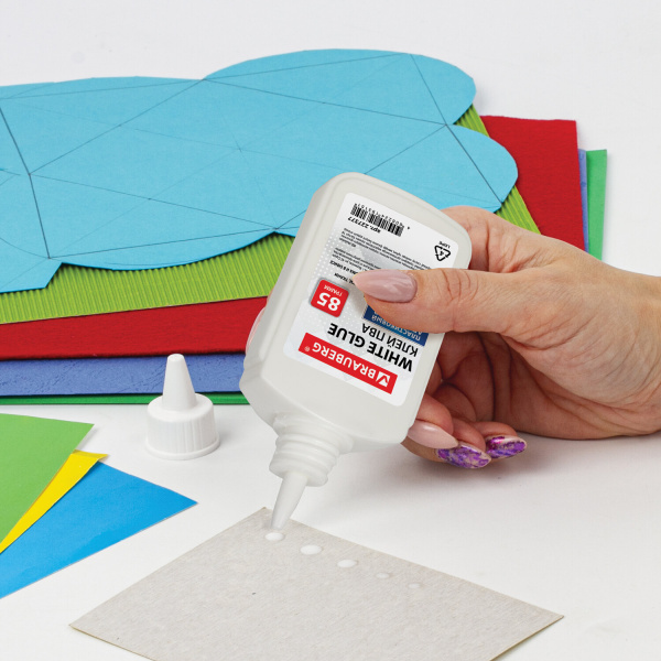 Клей ПВА BRAUBERG (бумага, картон, дерево), 85 г, 227377 - Клей ПВА