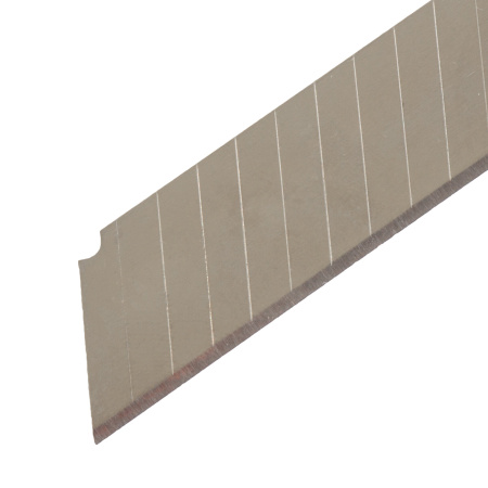 Лезвия для ножей 18 мм КОМПЛЕКТ 10 ШТ., толщина лезвия 0,38 мм, в пластиковом пенале, STAFF "Basic", 235466 - Лезвия сменные для ножей