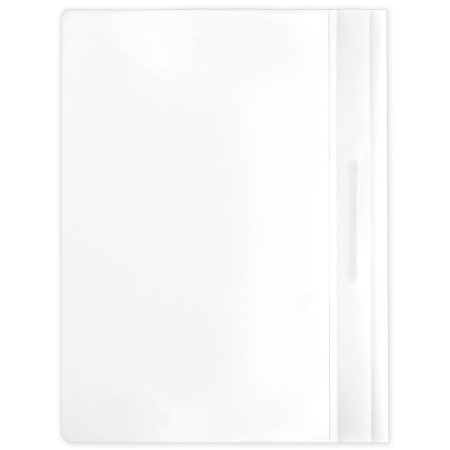 Скоросшиватель пластиковый BRAUBERG, А4, 130/180 мкм, белый, 228676 - Папки-скоросшиватели мягкие