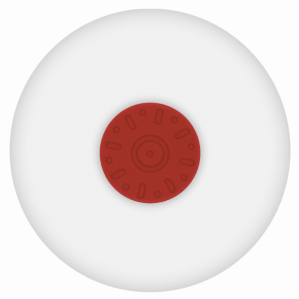 Ластик BRAUBERG "Universal", 30х30х8 мм, белый, круглый, красный пластиковый держатель, 222472 - Ластики классические