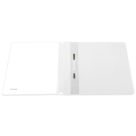 Скоросшиватель пластиковый BRAUBERG, А4, 130/180 мкм, белый, 228676 - Папки-скоросшиватели мягкие