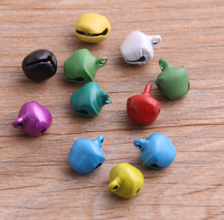 Металлическое украшение "Рождественские колокольчики" 50 шт, размер 6*8 мм