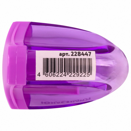 Точилка ЮНЛАНДИЯ "Спутник", с контейнером, пластиковая, корпус ассорти, 228447 - Точилки ручные