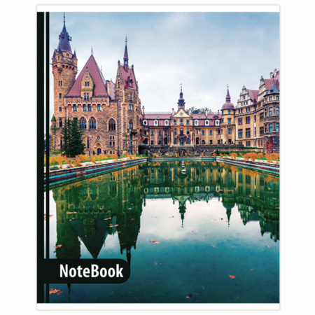 Тетрадь А5, 48 л., BRAUBERG, скоба, линия, обложка картон, МИКС, 403040 - Тетради 40-48 листов