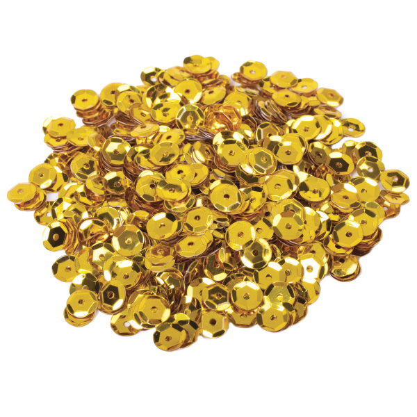 Пайетки для творчества "Классика", золото, серебро, медь, 6 мм, 30 грамм, ОСТРОВ СОКРОВИЩ, 661272 - Пайетки для творчества