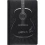 Дневник для музыкальной школы 140х210 мм, 48 л., обложка кожзам твердая, фольга, BRAUBERG, справочный материал, черный, 105502 - Дневники для музыкальной школы
