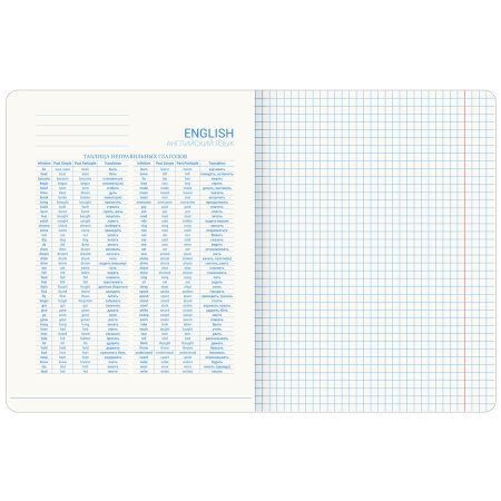 Тетрадь предметная со справочным материалом ORIGINAL 48 л., TWIN лак, АНГЛИЙСКИЙ ЯЗЫК, клетка, BRAUBERG, 404299 - Тетради предметные