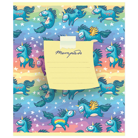 Тетрадь 12 л. ПЗБМ, клетка, фольга, "Лама и друзья", 018290 - Тетради 12-24 листов