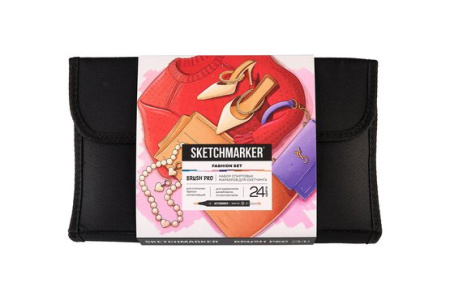 Набор маркеров для скетчинга Sketchmarker Brush Pro Fashion Set 24 цв. в картон.упак.