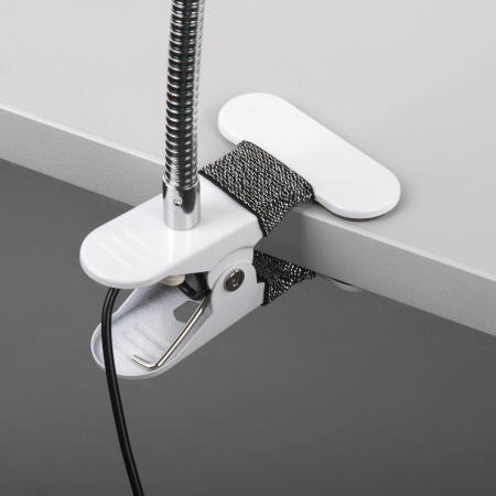 Лупа настольная на прищепке с LED ПОДСВЕТКОЙ, диаметр 75 мм, увеличение 3, BRAUBERG, 455931 - Лупы