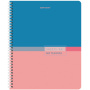 Тетрадь А5 48 л. BRAUBERG, гребень, клетка, глянцевая ламинация, "Color" (4 вида в спайке), 404342 - Тетради 40-48 листов