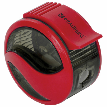 Точилка BRAUBERG "Rewind", с контейнером, пластиковая, корпус ассорти, 228468 - Точилки ручные