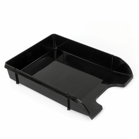 Лоток горизонтальный для бумаг BRAUBERG "Classic", 330х240х62 мм, черный, 237285 - Лотки горизонтальные (поддоны)