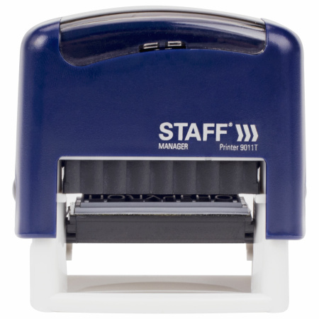 Штамп стандартный STAFF "ПОЛУЧЕНО", оттиск 38х14 мм, "Printer 9011T", 237422 - Штампы стандартных слов