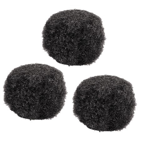 Помпоны для творчества, черные, 15 мм, 30 шт., ОСТРОВ СОКРОВИЩ, 661439 - Помпоны для творчества