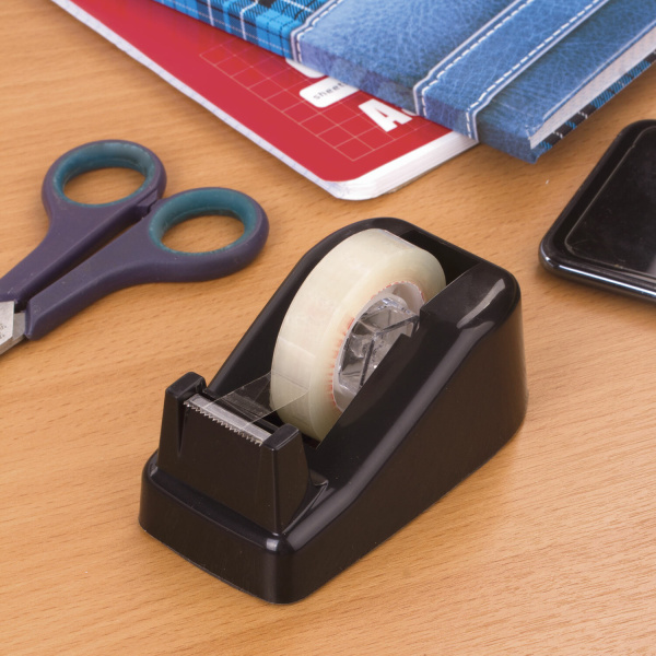 Диспенсер для клейкой ленты BRAUBERG настольный, утяжеленный, средний, 440014 - Диспенсеры для канцелярской ленты