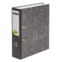Папка-регистратор ОФИСБУРГ, усиленный корешок, мраморное покрытие, 80 мм, с уголком, черная, 227528 - Папки-регистраторы с арочным механизмом