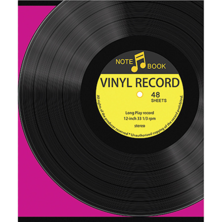 Тетрадь А5, 96 л., ПЗБМ, скоба, клетка, ламинация, выборочный лак, флуоресцент, "Винил" (5 видов), 027217 - Тетради более 60 листов